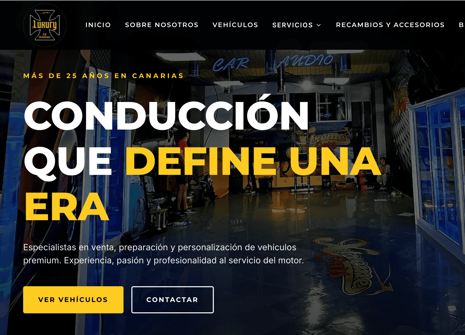 Web de Luxury Car Performance desarrollada por 3com