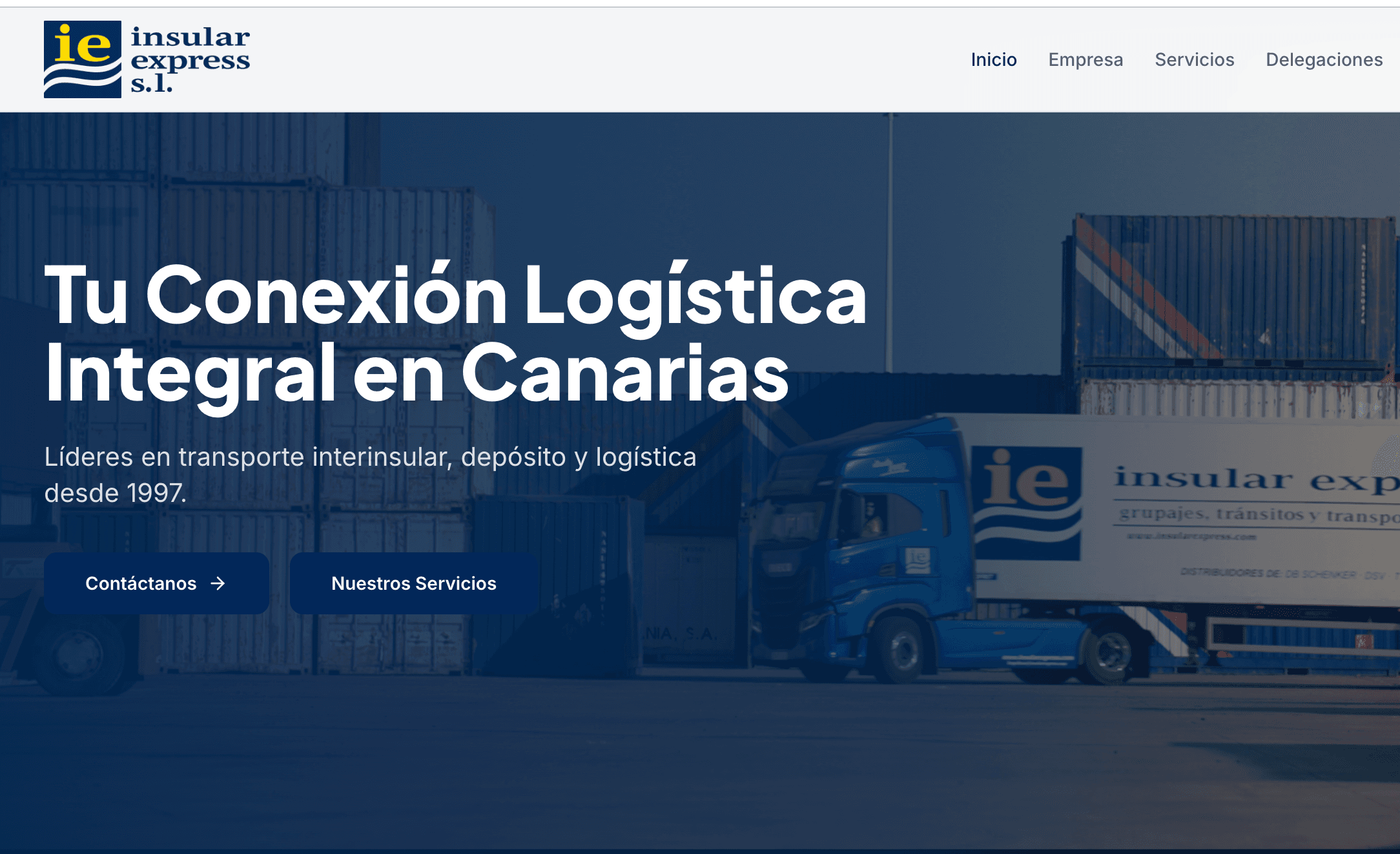 Web de Insular Express desarrollada por 3com