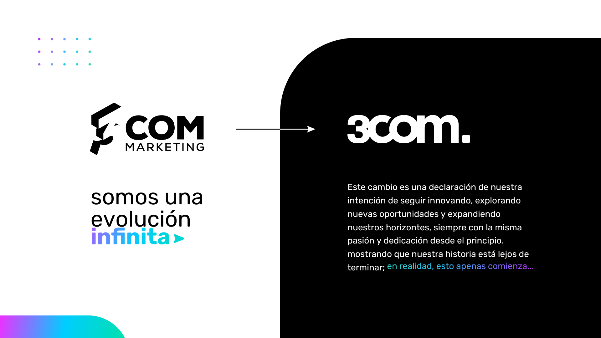 3com. anuncia su nueva imagen con una evolución infinita